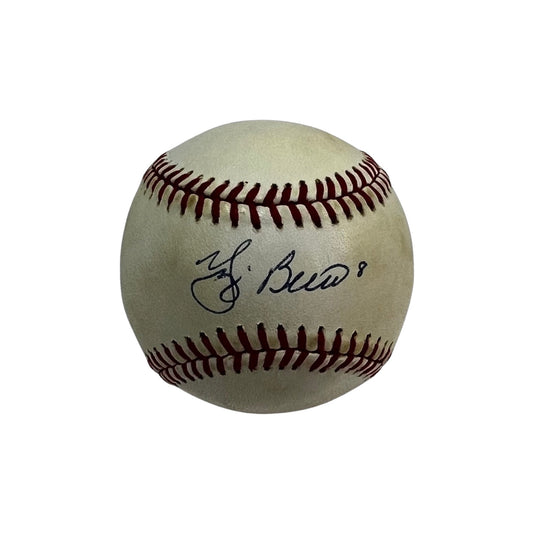 Yogi Berra Autographed New York Yankees Official American League Baseball #8 PSA