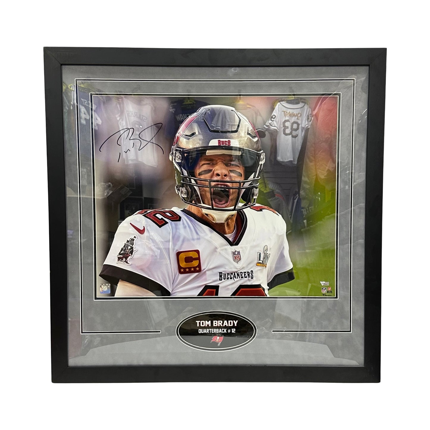 Tom Brady Autographed Tampa Bay Buccaneers Framed Horizontal 20x24 Fanatics