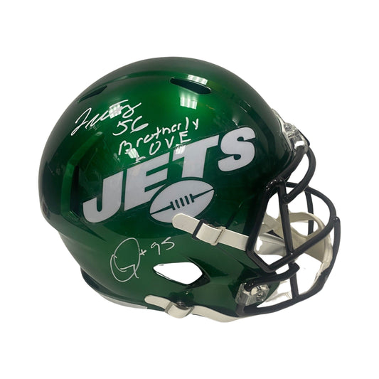 Quinnen & Quincy Williams Autographed New York Jets Speed Replica Helmet "Brotherly Love" Inscription Steiner CX