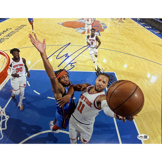 Jalen Williams Autographed Oklahoma City Thunder Block 11x14 JSA