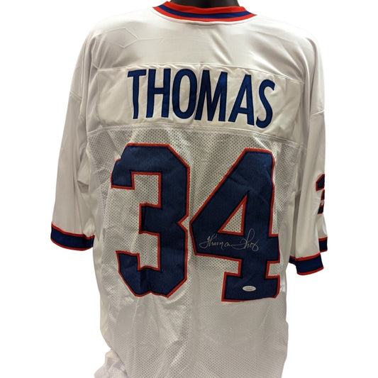 Thurman Thomas Autographed Buffalo Bills White Jersey JSA