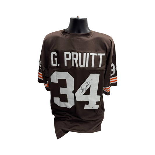 Greg Pruitt Autographed Cleveland Browns Brown Jersey JSA