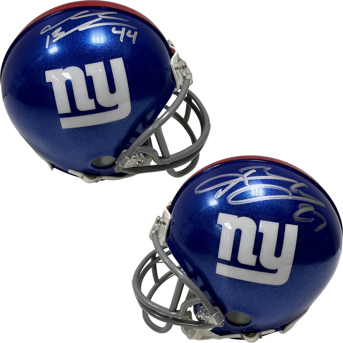 Brandon Jacobs & Ahmad Bradshaw Autographed New York Giants Mini Helmet BG