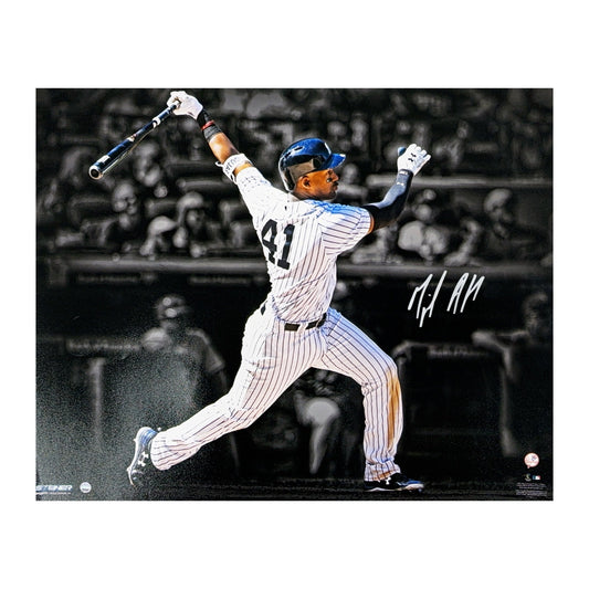 Miguel Andujar Autographed New York Yankees Batting 16x20 Steiner