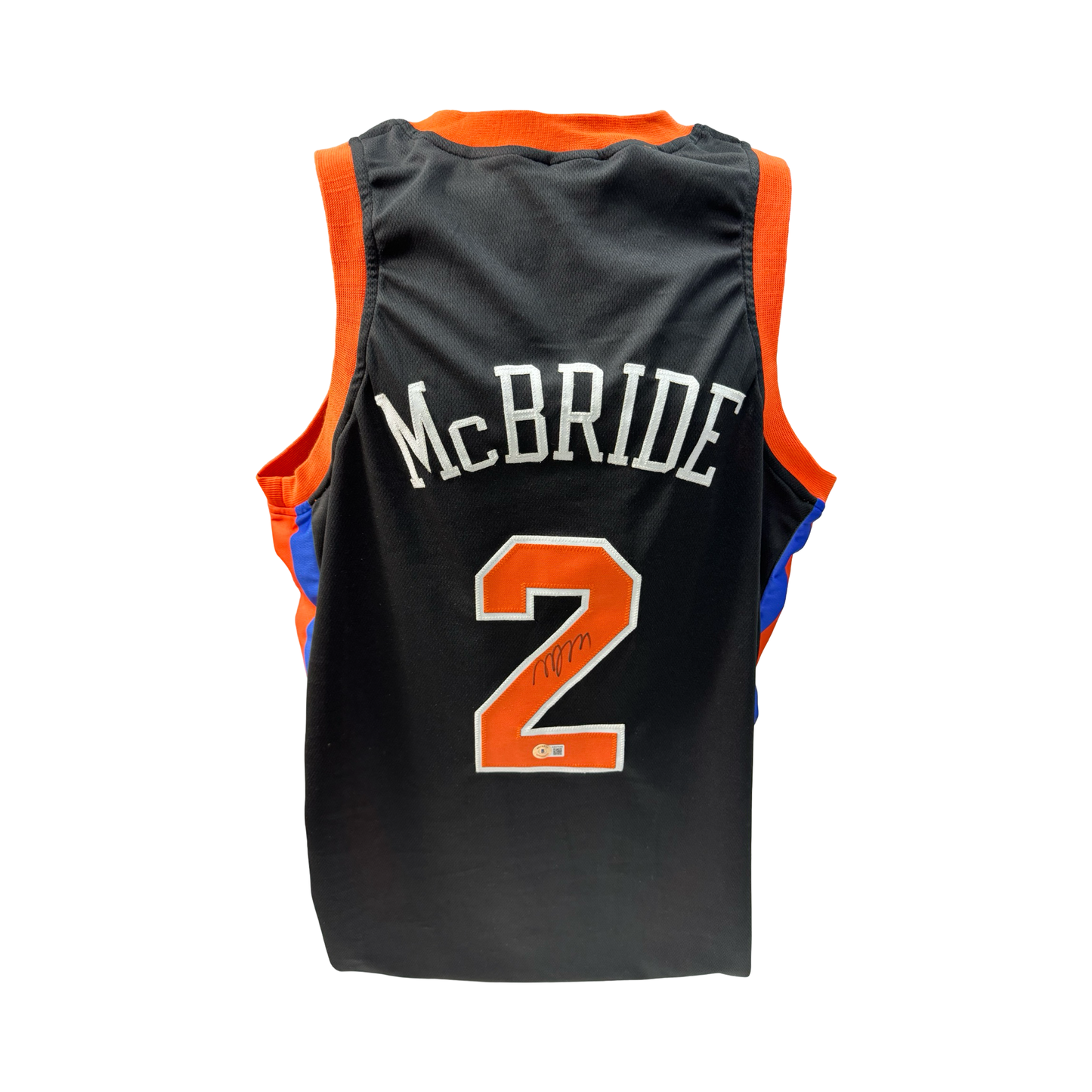 Miles “Deuce” McBride Autographed New York Knicks Black Jersey Beckett