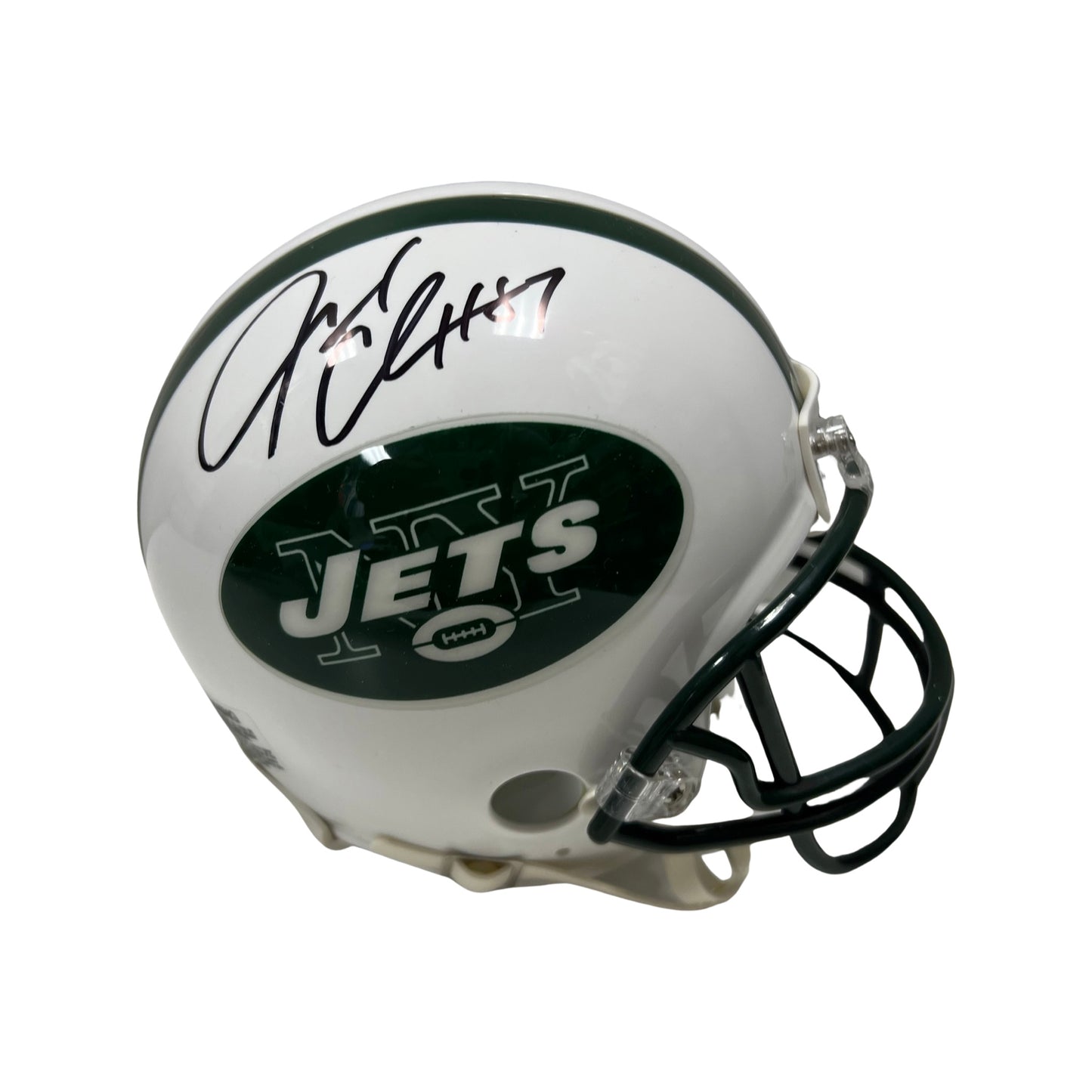 Laveranues Coles Autographed New York Jets White 98-18 Mini Helmet Steiner CX