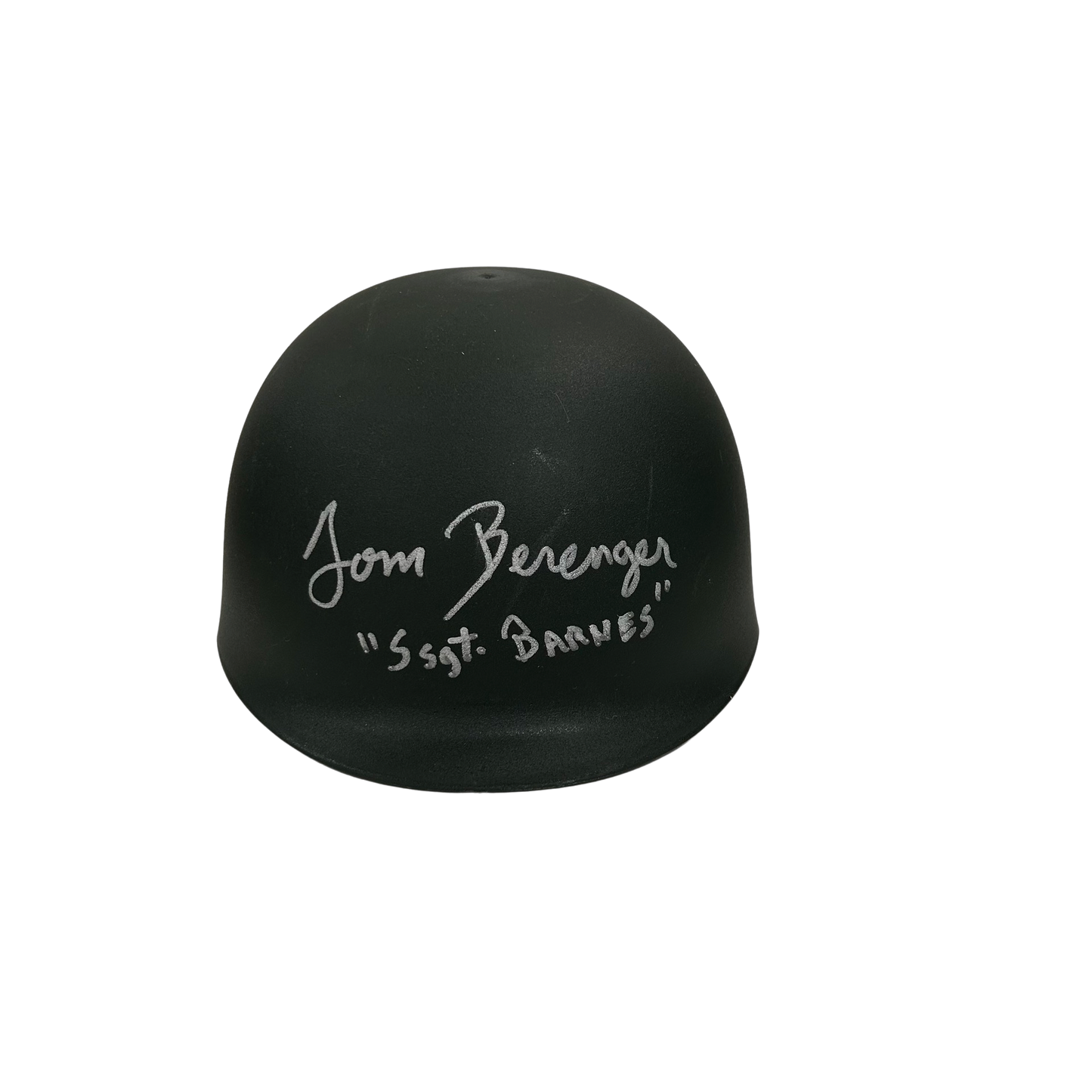 Tom Berenger Autographed Military Helmet "Ssgt. Barners" Inscription JSA