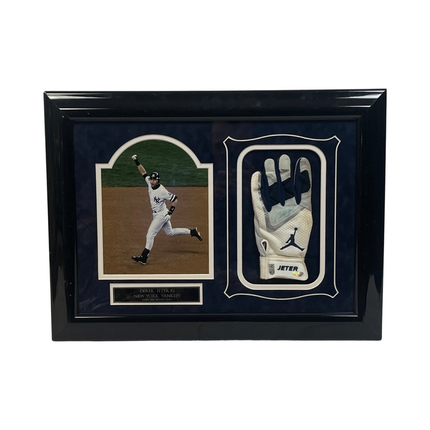 Derek Jeter Autographed Framed Game Used Glove MLB & Steiner