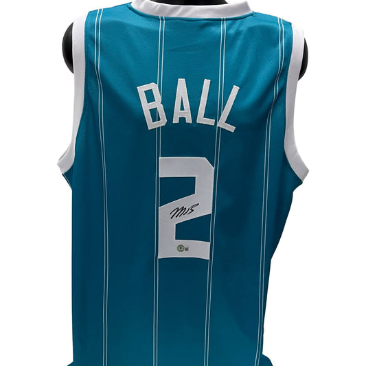 LaMelo Ball Autographed Charlotte Hornets Teal Jersey Beckett