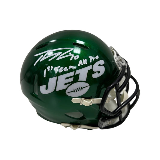 Braxton Berrios Autographed New York Jets Speed Mini Helmet 1st Team All Pro Inscription Steiner CX