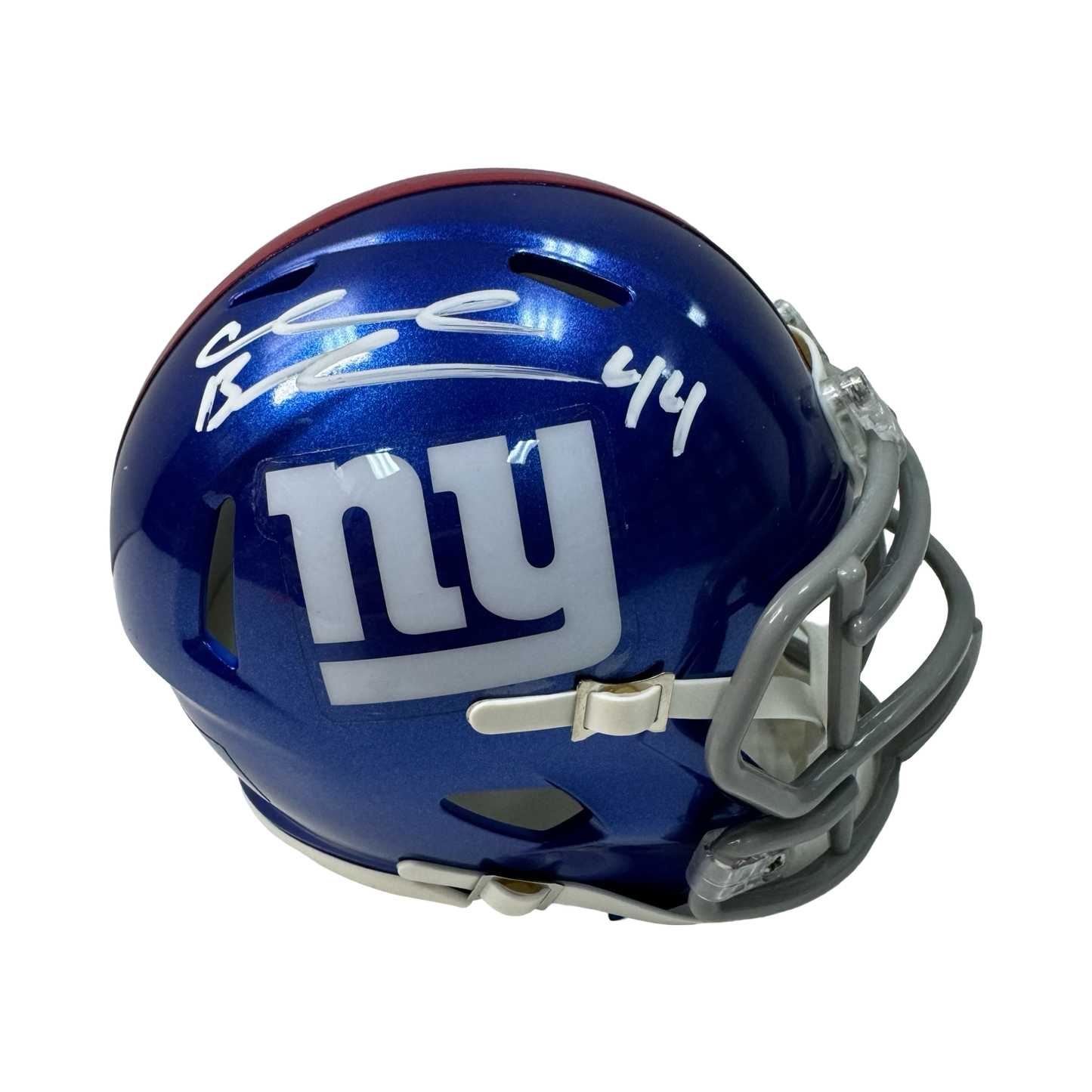 Ahmad Bradshaw Autographed New York Giants Speed Mini Helmet Beckett