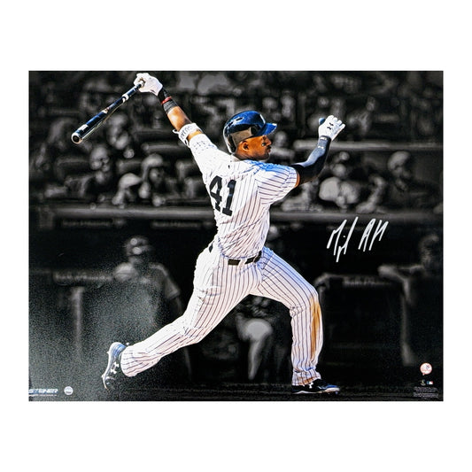 Miguel Andujar Autographed New York Yankees Batting 16x20 Steiner