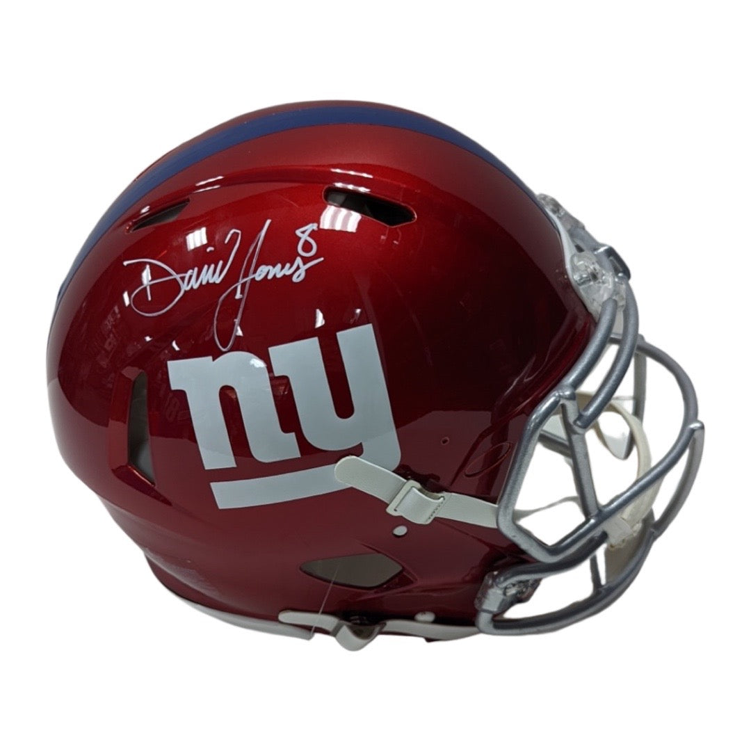 Daniel Jones Autographed New York Giants Flash Authentic Helmet Steiner CX