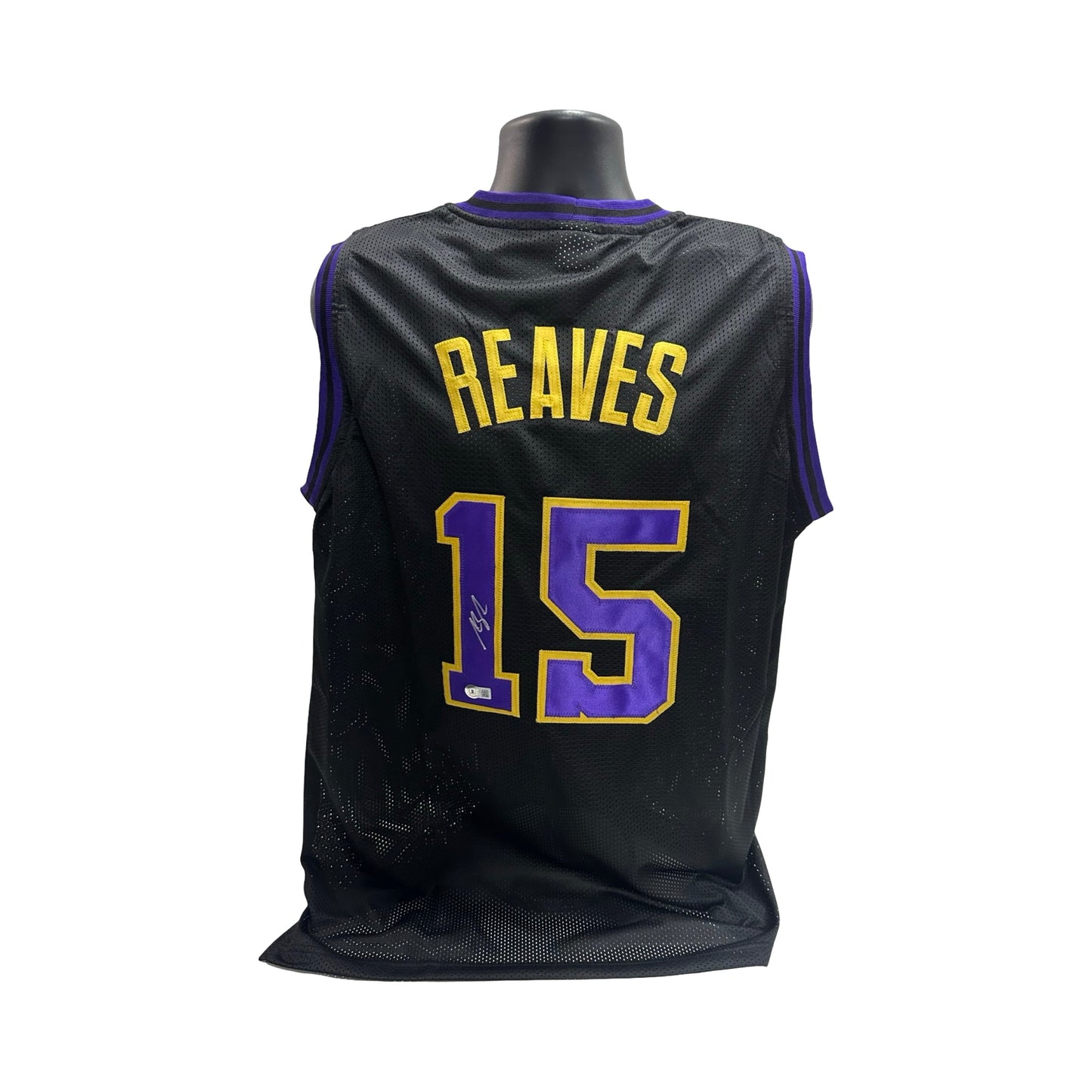 Austin Reaves Autographed Los Angeles Lakers Black Jersey Beckett BAS