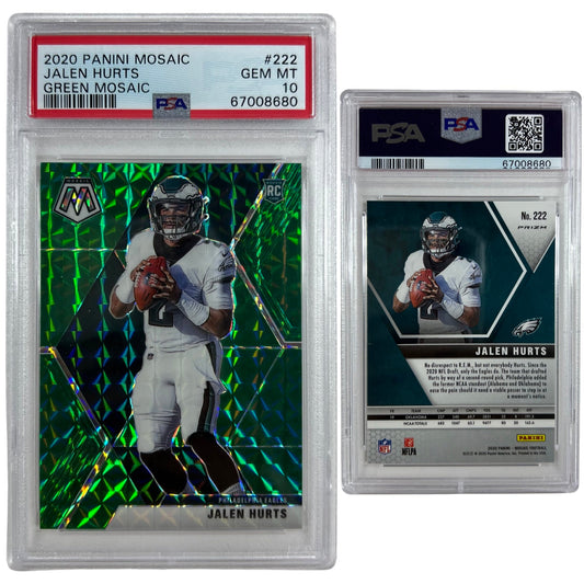 2020 Jalen Hurts Panini Green Mosaic #222 GEM MT 10