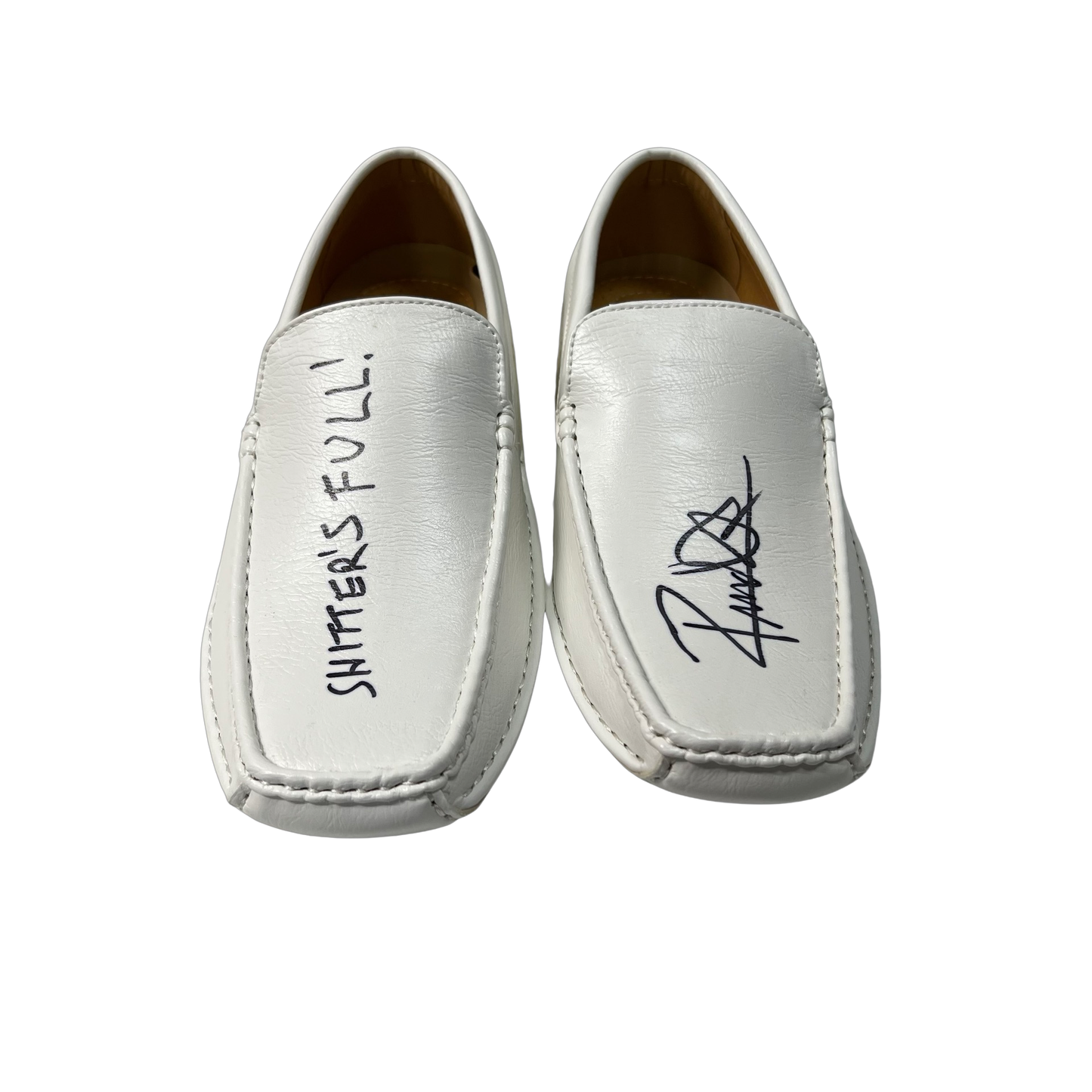 Randy Quaid Autographed Shoes "Shitter's Full! Inscription JSA