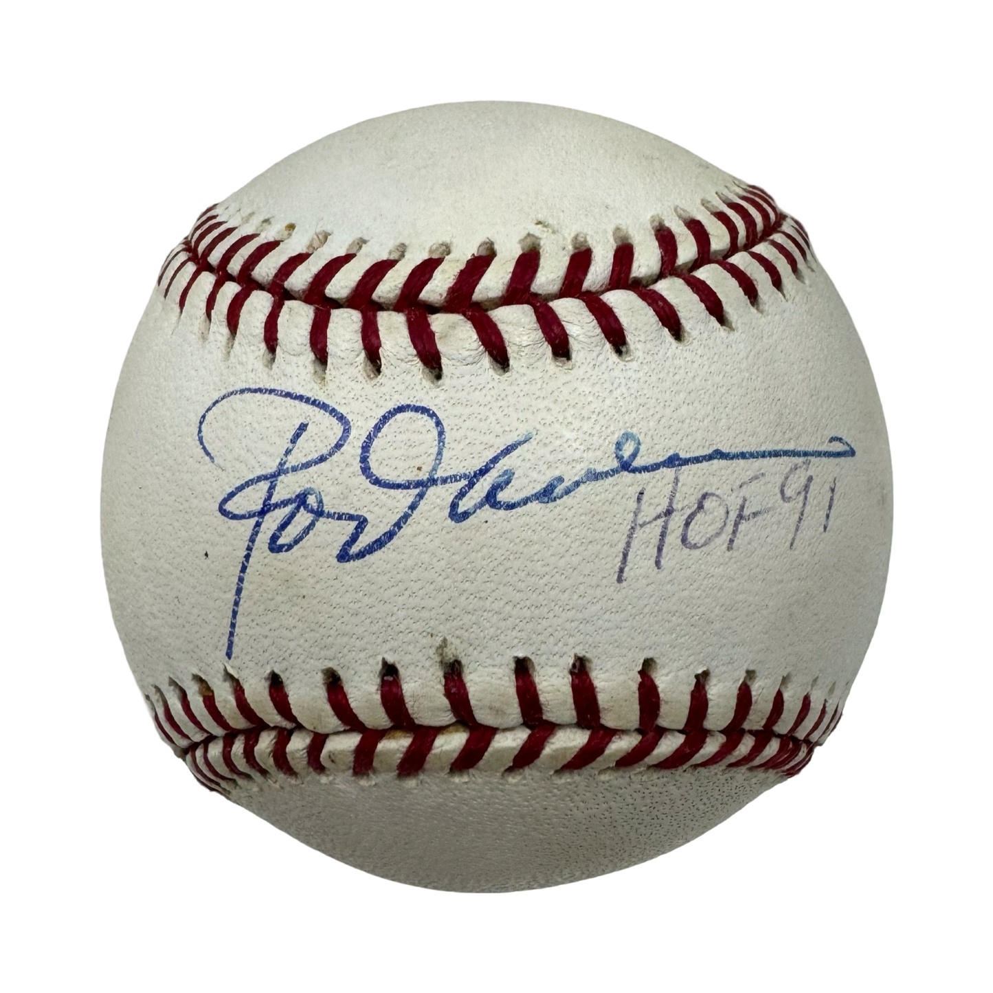 Rod Carew Autographed Official American League Baseball HOF 91 Inscription JSA