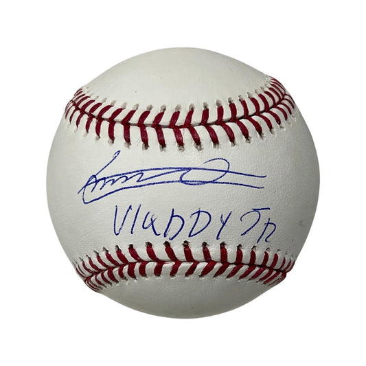 Vladimir Guerrero Jr Autographed Toronto Blue Jays OMLB “Vladdy Jr” Inscription JSA