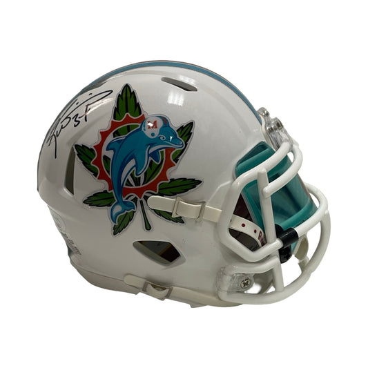 Ricky Williams Autographed Miami Dolphins White Custom Weed Mini Helmet JSA