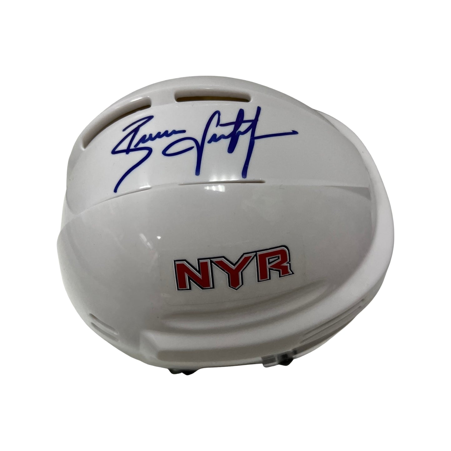 Brian Leetch Autographed New York Rangers White Mini Helmet Steiner CX