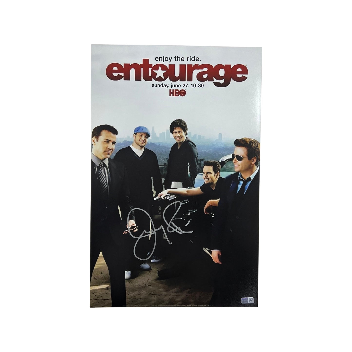 Jeremy Piven Autographed Ari Gold Entourage Cast Poster White Background 11x17 Photo Steiner CX