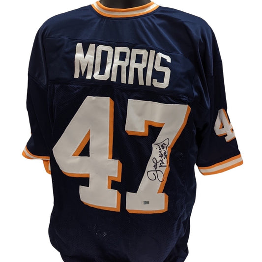 Joe Morris Autographed Syracuse Orange Navy Jersey Steiner CX