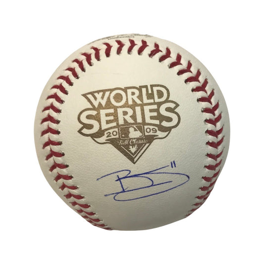 Brett Gardner Autographed New York Yankees 2009 World Series Logo Baseball JSA