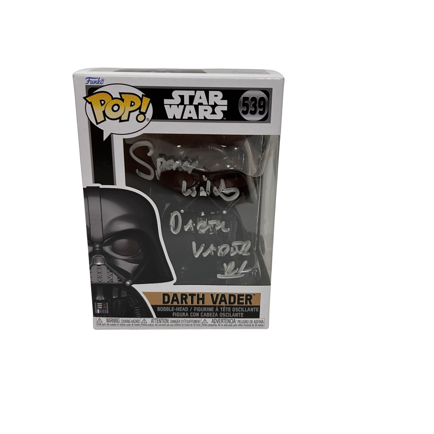 Spencer Wilding Autographed Darth Vader Funko Pop "Darth Vader" Inscription JSA