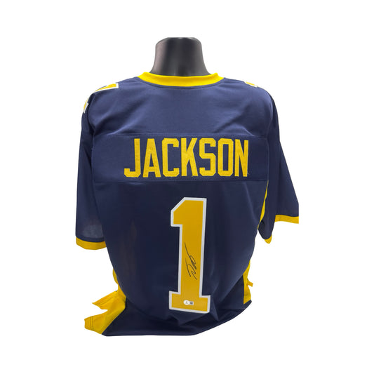 Desean Jackson Autographed California Golden Bears Navy Jersey Beckett BAS