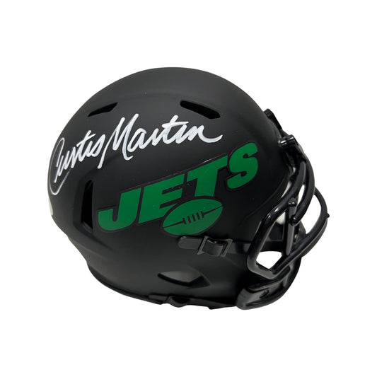 Curtis Martin Autographed New York Jets Eclipse Mini Helmet PSA