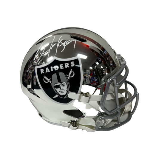 Bo Jackson Autographed Oakland Raiders Chrome Replica Helmet JSA