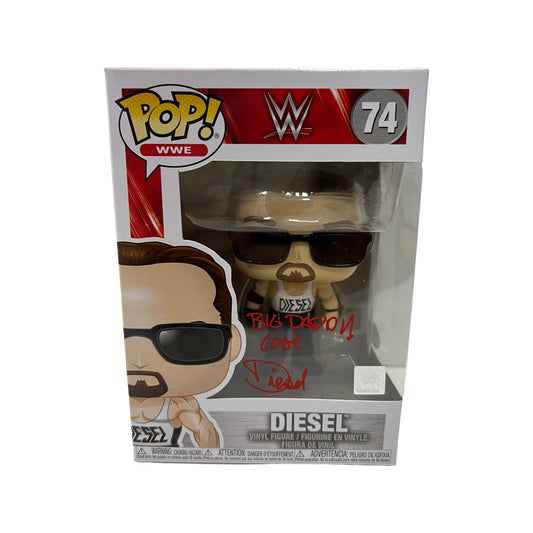 Kevin Nash Autographed Diesel WWE Funko Pop Big Daddy Cool Inscription Red Ink Steiner CX