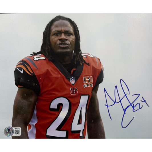 Adam PacMan Jones Cincinnati Bengals Orange Jersey No Helmet Autograph 8x10 Photo Beckett BAS
