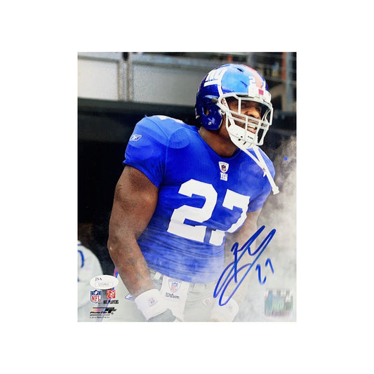 Brandon Jacobs Autographed New York Giants Smoke 8x10 JSA