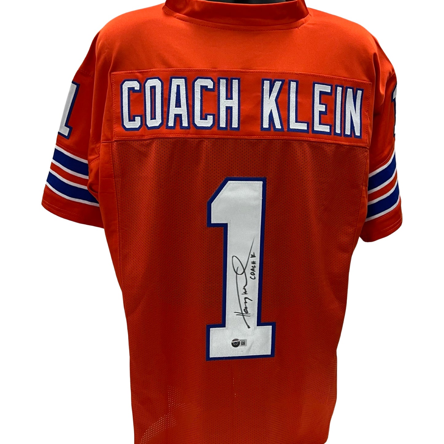 Henry Winkler Autographed Coach Klein Waterboy Mud Dogs Jersey Beckett