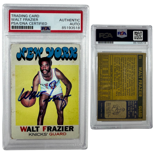 1971-72 Walt Clyde Frazier Autographed Topps #65 PSA Auto Authentic