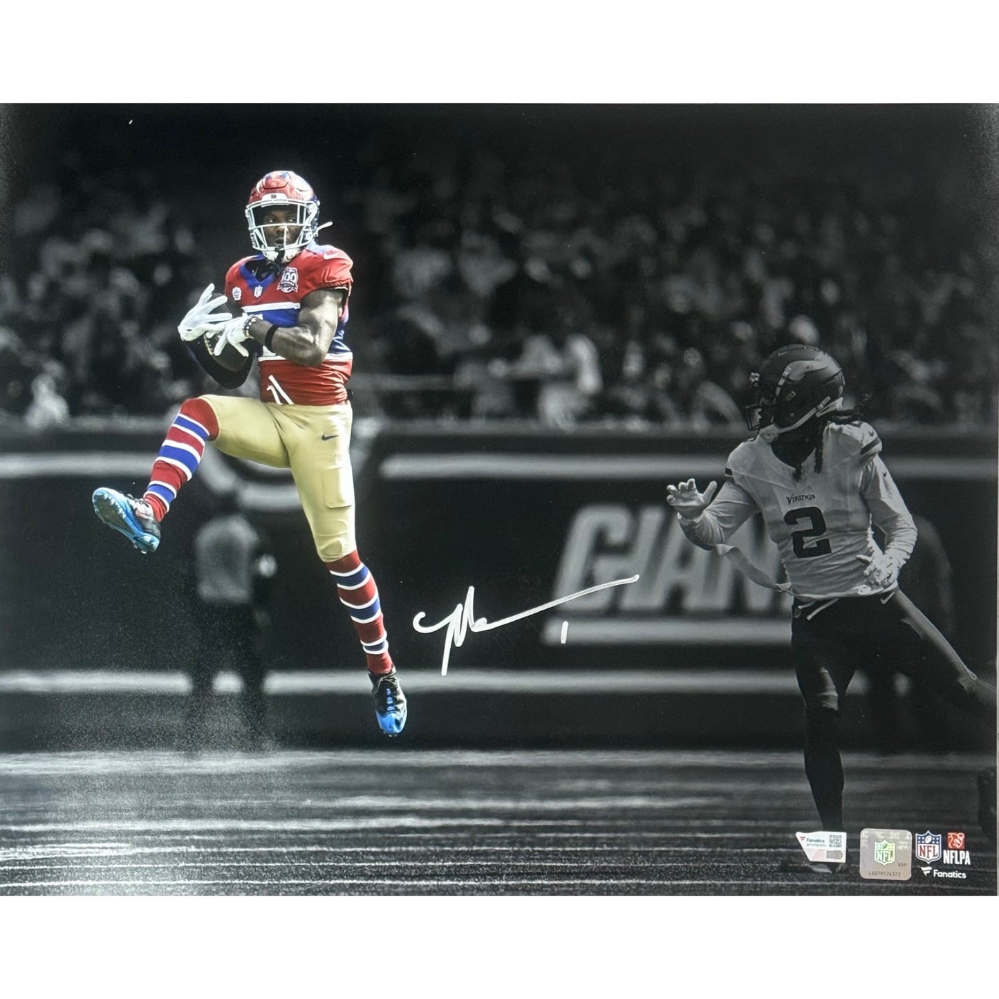 Malik Nabers Blackout Edit Autograph 16x20 Fanatics