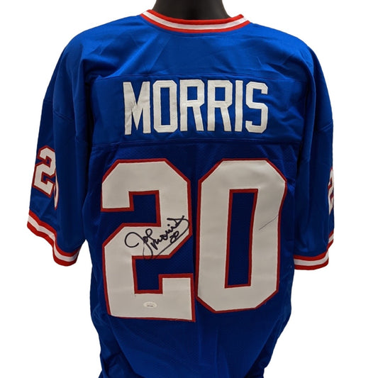 Joe Morris Autographed New York Giants Blue Jersey JSA