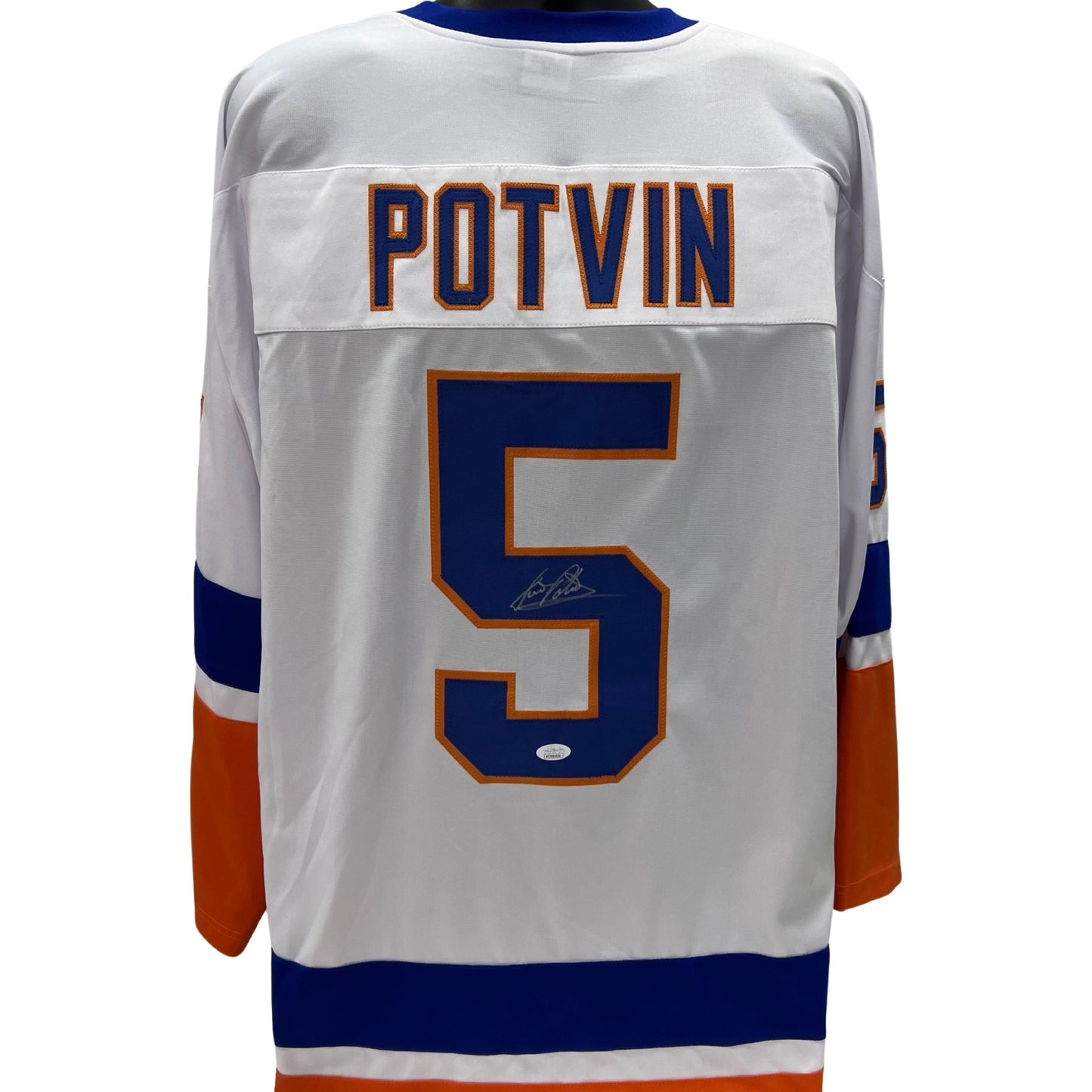 Denis Potvin Autographed New York Islanders White Jersey JSA