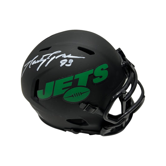 Marty Lyons Autographed New York Jets Eclipse Mini Helmet JSA