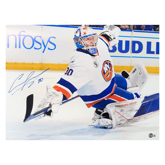 Ilya Sorokin Autographed New York Islanders Save 16x20 Beckett