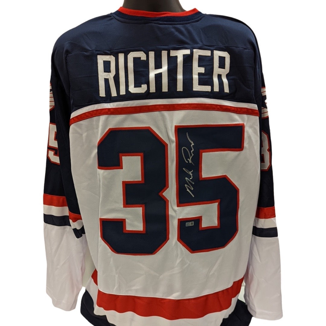 Mike Richter Autographed USA Hockey 2002 White Jersey Steiner CX