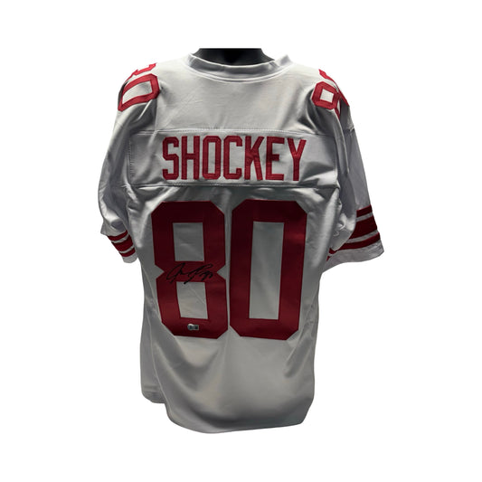 Jeremy Shockey New York Giants White Jersey Beckett BAS