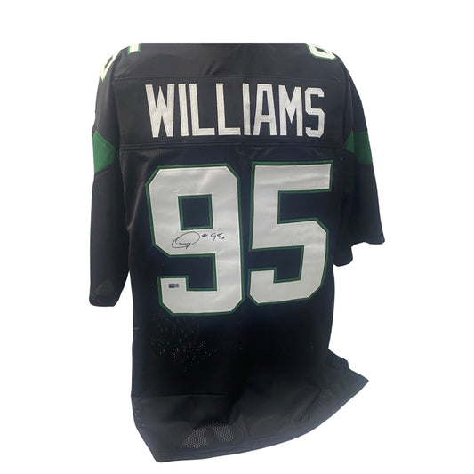 Quinnen Williams Autographed New York Jets Black Jersey Steiner CX