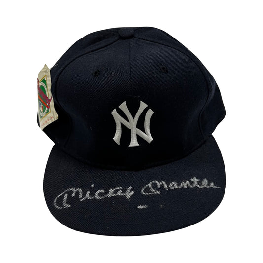 Mickey Mantle Autographed New York Yankees New Era Diamond Collection Hat JSA LOA