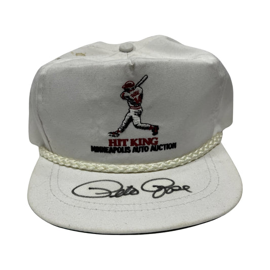 Pete Rose Autographed Hit King Hat JSA