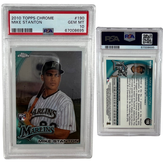 2010 Mike Giancarlo Stanton Topps Chrome Rookie Card #190 GEM MINT 10