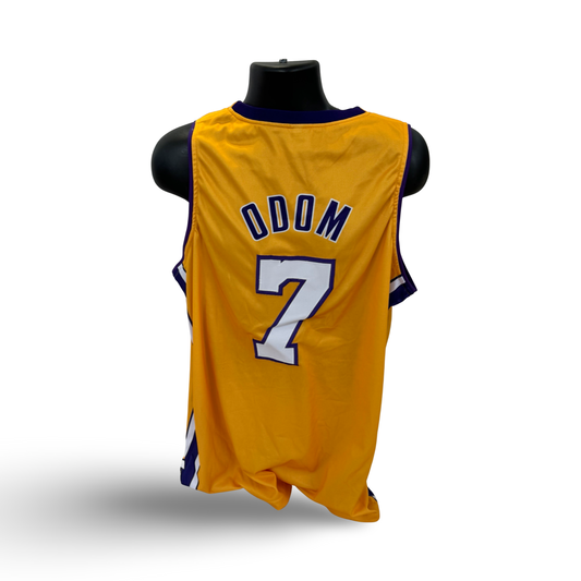 Lamar Odom Unsigned Los Angeles Lakers Yellow Custom Jersey