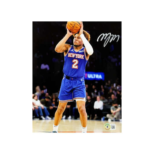 Miles “Deuce” McBride Autographed New York Knicks Vertical Shooting 8x10 Beckett