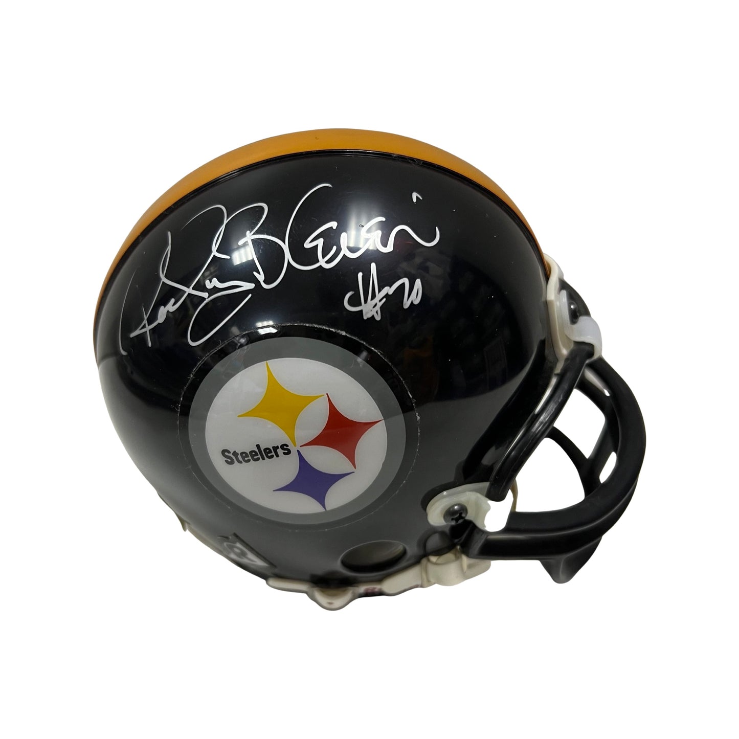 Rocky Bleier Autographed Pittsburgh Steelers Mini Helmet JSA